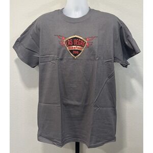 LAS VEGAS BIKE FEST MOTORCYCLE RALLY 2016 T SHIRT DEADSTOCK Large Gray VTG